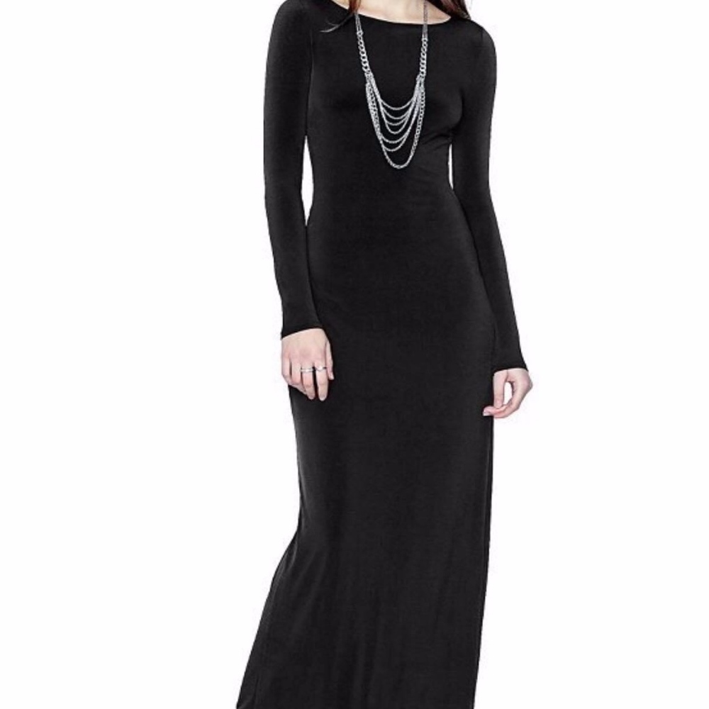 WORN ONCE Guess long sleeve floor length gown